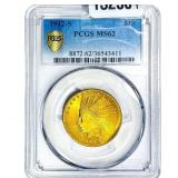 1912-S $10 Gold Eagle PCGS MS62