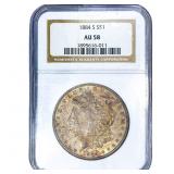 1884-S Morgan Silver Dollar NGC AU58