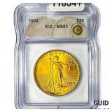 1924 $20 Gold Double Eagle ICG MS63