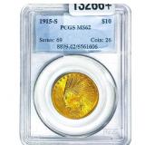 1915-D $10 Gold Eagle PCGS MS62