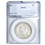 1844 Seated Liberty Half Dollar SEGS MS63+