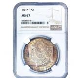 1882-S Morgan Silver Dollar NGC MS67