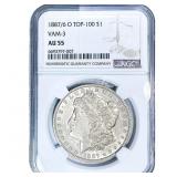 1887/6-O Morgan Silver Dollar NGC AU55 VAM-3