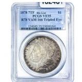 1878 R78 Morgan Silver Dollar PCGS VF35 VAM 166