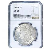 1902-S Morgan Silver Dollar NGC MS62