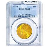1910-S $10 Gold Eagle PCGS MS62