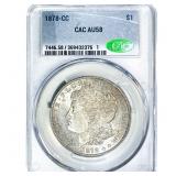 1878-CC Morgan Silver Dollar CAC AU58