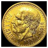 1918 Mexico Gold 2 1/2 Pesos
