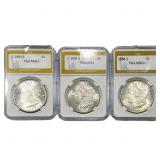 [3] 1888-1891 Morgan Silver Dollar PGA MS62-MS63