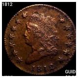 1812 Classic Head Large Cent ABOUT UNCIRCULATED