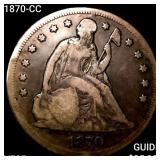 1870-CC Seated Liberty Dollar LIGHTLY CIRCULATED