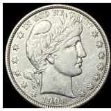 1908-D Barber Half Dollar