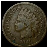 1869 Indian Head Cent ABOUT UNCIRCULATED