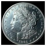 1881-S Silver Morgan Dollar CHOICE BU