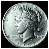 1921 Silver Peace Dollar CHOICE AU