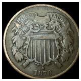 1870 Two-Cent Piece LIGHTLY CIRCULATED