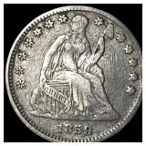 1859 Silver Seated Liberty Half Dime LIGHTLY  CIR