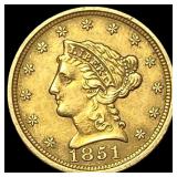 1851 $2.50 Gold Quarter Eagle