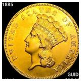 1885 $3 Gold Piece UNCIRCULATED