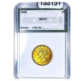 1900 $5 Gold Half Eagle NGS MS67