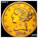 1855-C $5 Gold Half Eagle HIGH GRADE