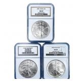 [3] 1994-2001 Silver Eagle NGC MS69