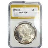 1898-O Morgan Silver Dollar PGA MS67