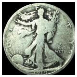 1919-S Silver Walking Liberty Half Dollar  LIGHTL