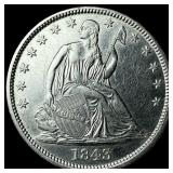 1843-O Silver Seated Liberty Half Dollar  NEARLY