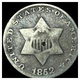 1852 Silver Three-Cent Piece LIGHTLY  CIRCULATED