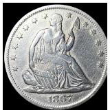 1867-S Seated Liberty Half Dollar CLOSELY  UNCIRC