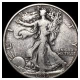 1938-D Silver Walking Liberty Half Dollar NEARLY U