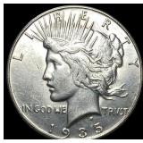1935-S Silver Peace Dollar CLOSELY  UNCIRCULATED