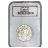 1944-S Walking Liberty Half Dollar NGC MS65
