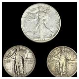 [3] 1918-1933 U.S. Silver Coin Lot 25C & 50C