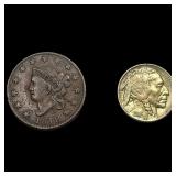 [2] 1818-1914 U.S. Coin Lot 1C & 5C