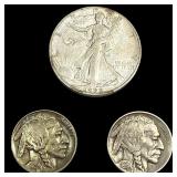 [3] 1919-1929 U.S. Coin Lot 5C & 50C