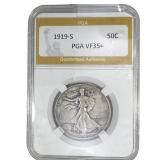 1919-S Walking Liberty Half Dollar PGA VF35+