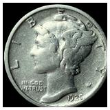 1925-D Silver Mercury Dime NEARLY  UNCIRCULATED