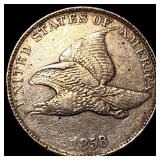 1858 Copper-Nickel Flying Eagle Cent CLOSELY UNCIR