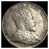 1904 Newfoundland Silver 5 Cents NEARLY UNCIRCULAT