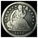 1840-O Silver Seated Liberty Half Dime NICELY  CI