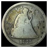 1875-S Silver Twenty Cents NEARLY  UNCIRCULATED