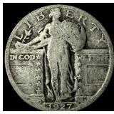 1927-S Silver Standing Liberty Quarter  LIGHTLY C