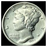 1928-D Silver Mercury Dime CLOSELY  UNCIRCULATED