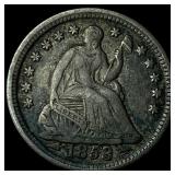 1853 Arrows Seated Liberty Half Dime CLOSELY  UNC