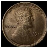 1914 Lincoln Wheat Cent NEARLY UNCIRCULATED