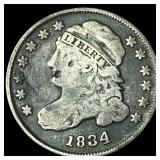 1834 Capped Bust Dime LIGHTLY CIRCULATED