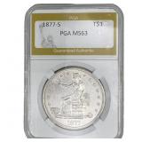1877-S Silver Trade Dollar PGA MS63
