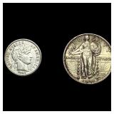 [2] 1903-1920 U.S. Silver Dime and Quarter Lot